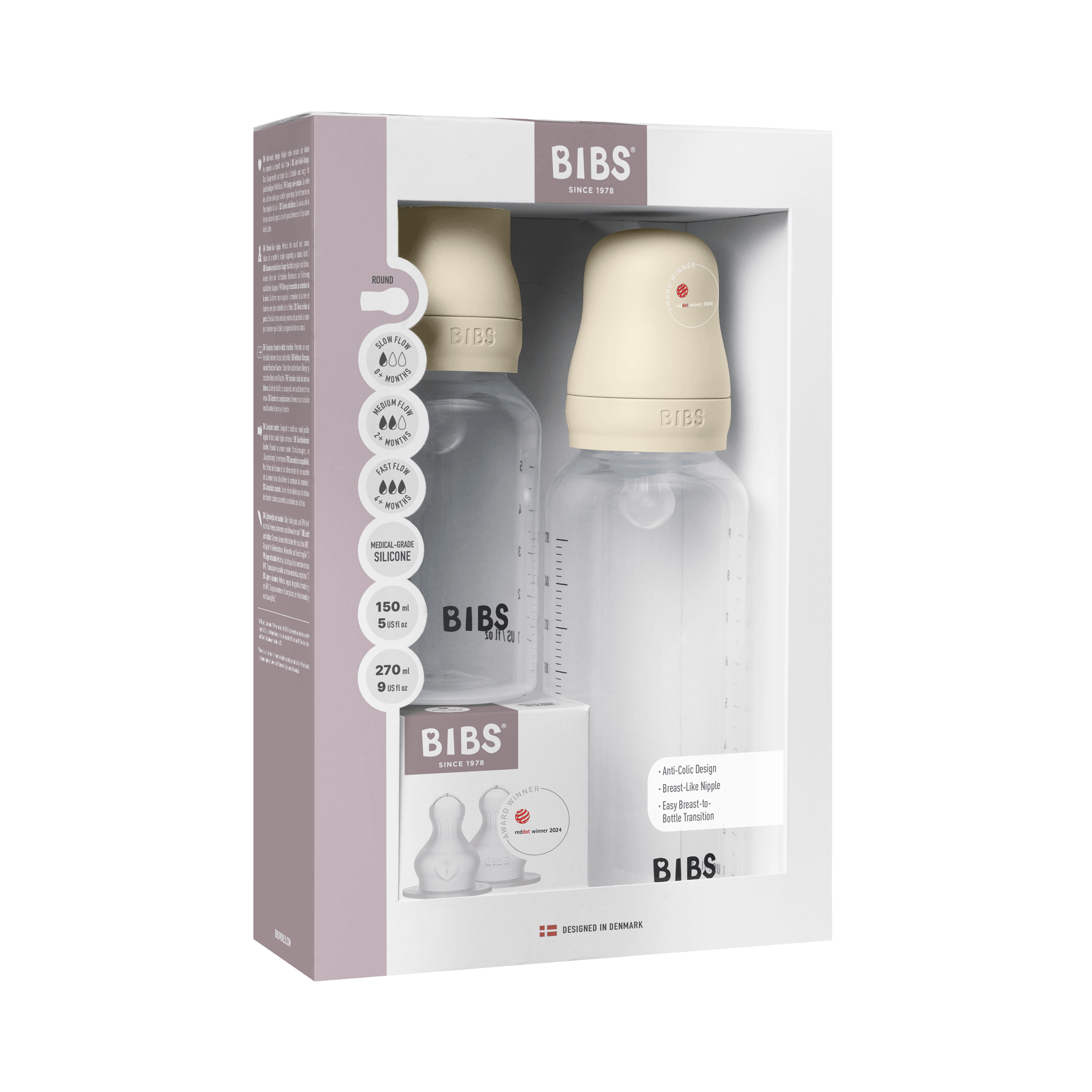 Conjunto de Garrafas Grow & Flow na cor Marfim